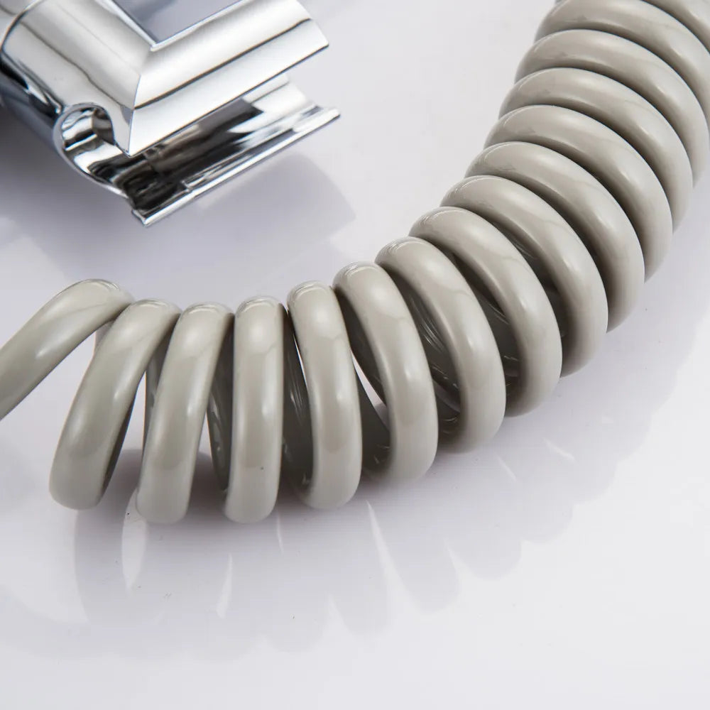 Robinet évier cuisine mitigeur douchette flexible - Argenté - Laiton