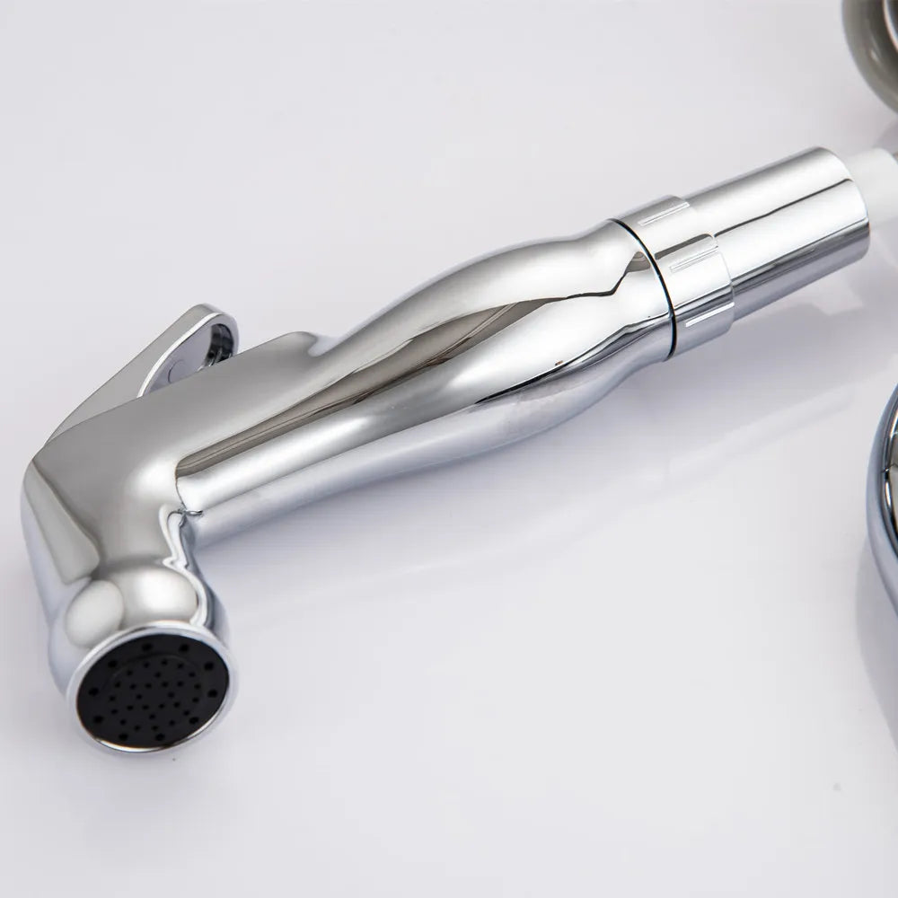 Robinet évier cuisine mitigeur douchette flexible - Argenté - Laiton