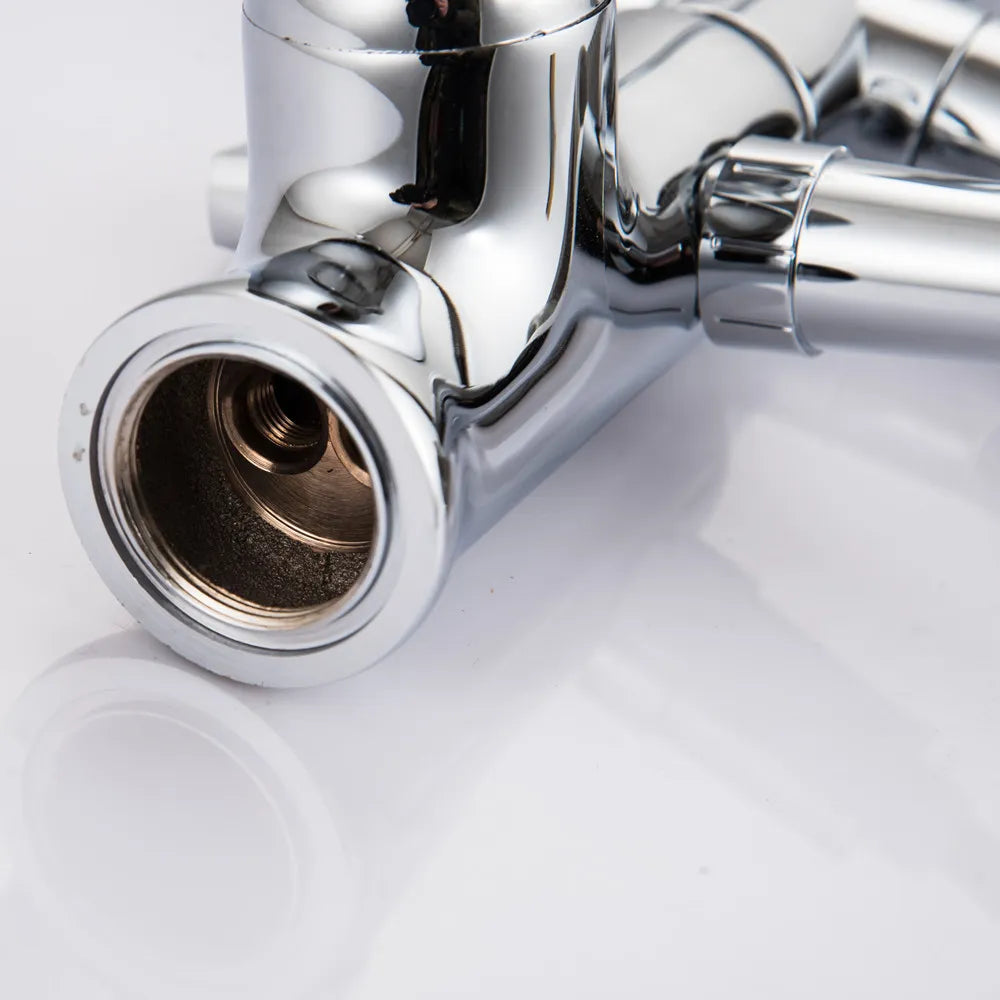 Robinet évier cuisine mitigeur douchette flexible - Argenté - Laiton