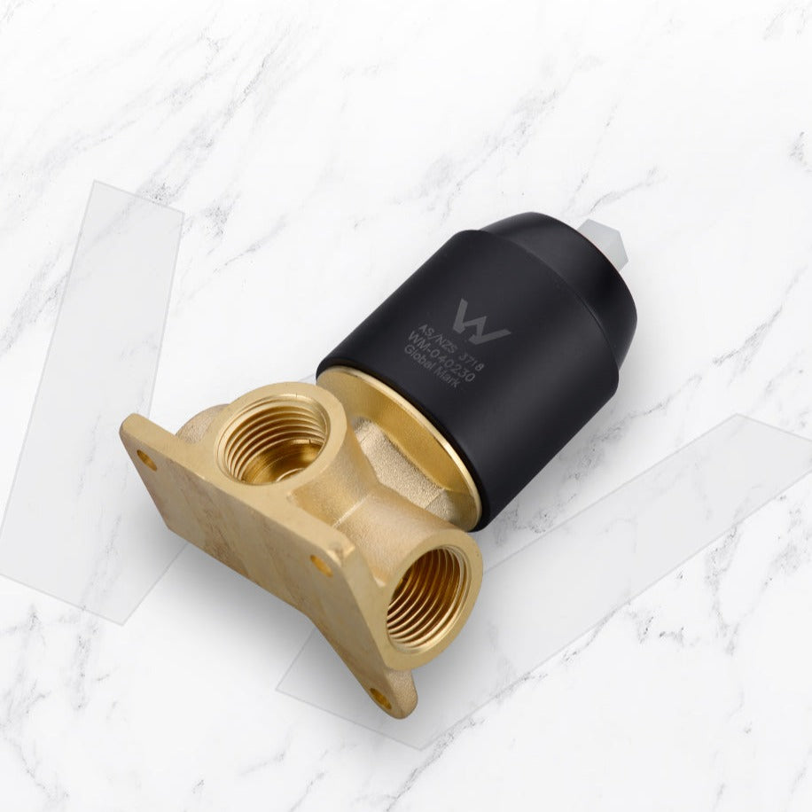 Robinet salle de bain lavabo encastrable - Noir - Laiton