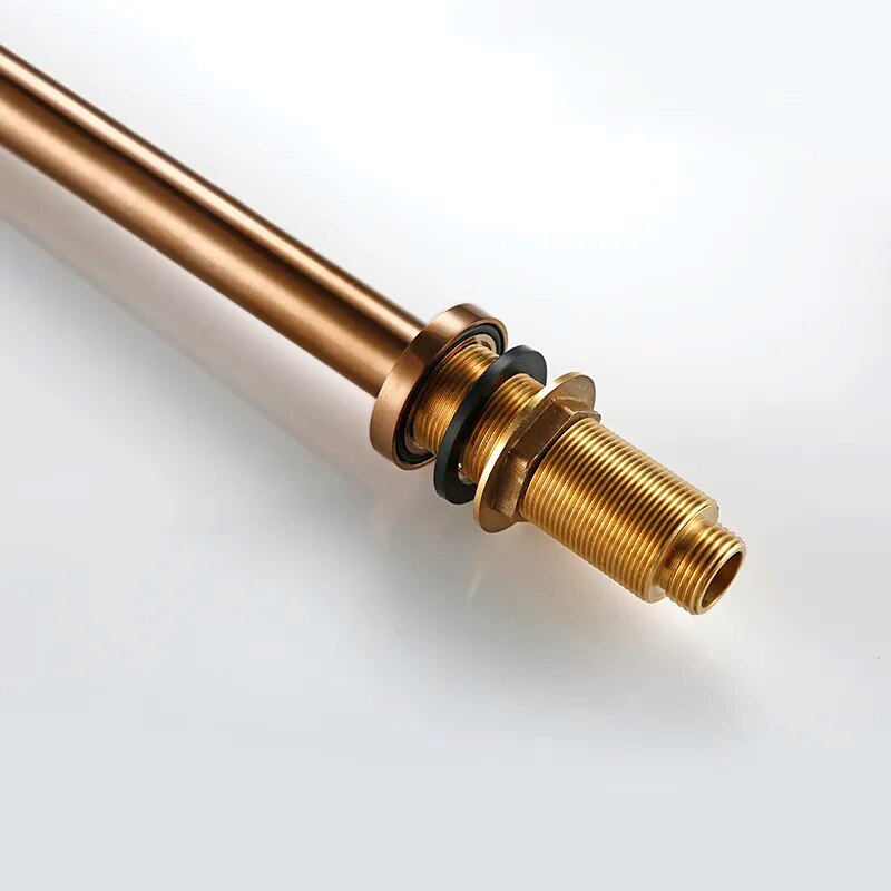 Robinet évier cuisine minimaliste mitigeur déporté à poignée - Doré - Laiton