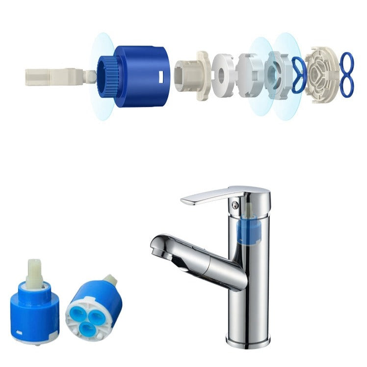 Robinet lavabo salle de bain flexible - Argenté