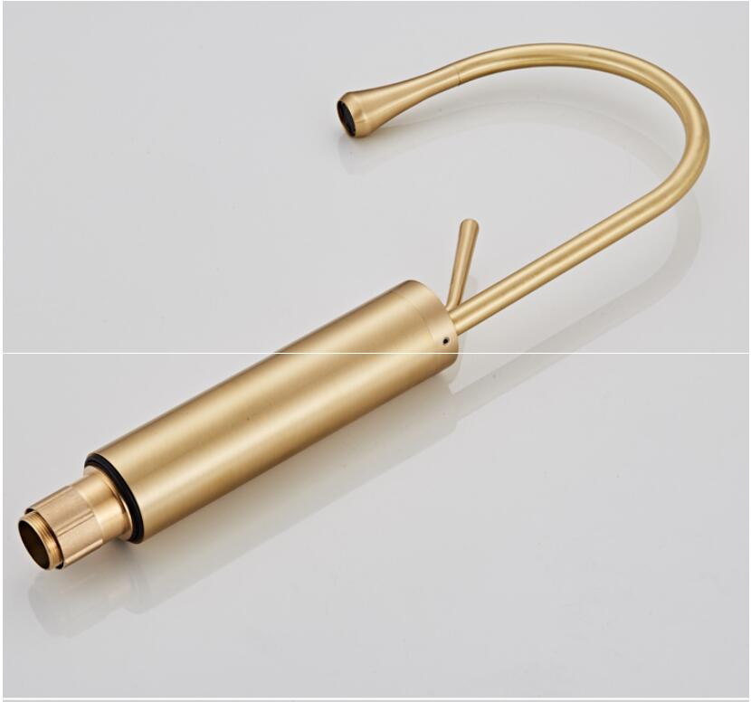 Robinet salle de bain lavabo design arrondi goutte - Doré - Laiton