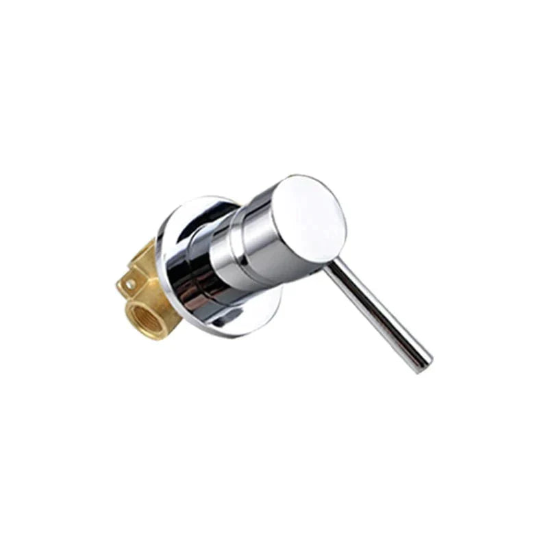 Robinet douche salle de bain douchette mitigeur rond - Argenté - Laiton