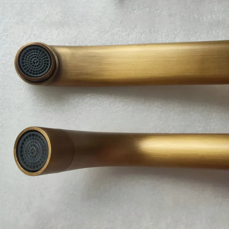 Robinet évier cuisine eau froide pivotant - Doré - Laiton