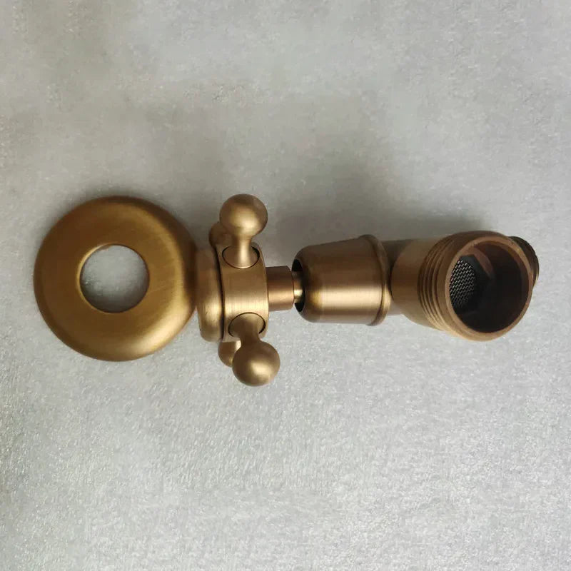 Robinet évier cuisine eau froide pivotant rétro - Doré - Laiton