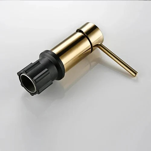 Robinet évier cuisine minimaliste mitigeur déporté à poignée - Doré - Laiton