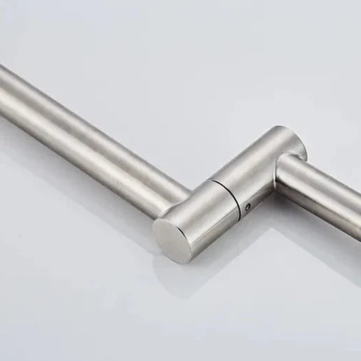 Robinet évier cuisine bec pivotant mitigeur rétractable - Argenté