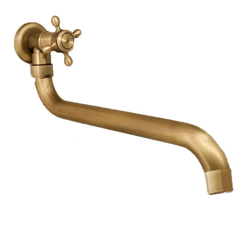 Robinet évier cuisine eau froide pivotant - Doré - Laiton