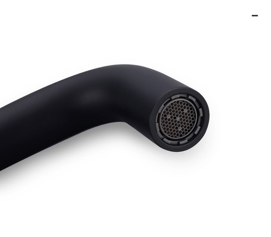 Robinet salle de bain lavabo encastrable - Noir - Laiton