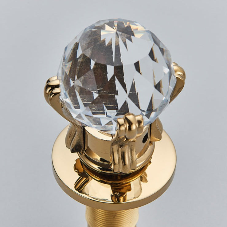 Robinet salle de bain lavabo poignées déportées chics - Doré - Laiton