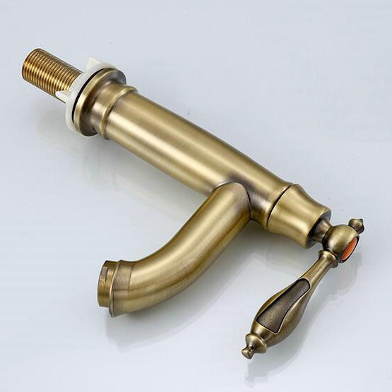 Robinet salle de bain lave main rétro eau froide - Doré - Laiton