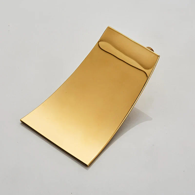 Robinet encastrable mural bec cascade - Doré - Laiton