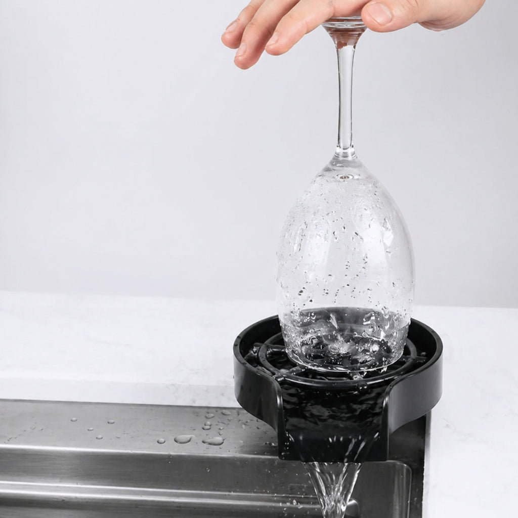 Rince-Verre Automatique Haute Pression pour Évier, Acier Inoxydable