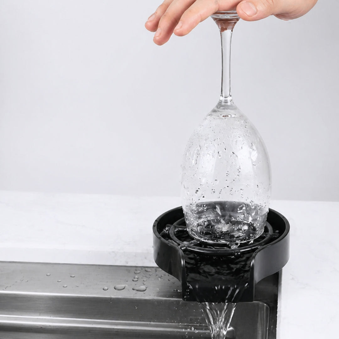 Rince-Verre Automatique Haute Pression pour Évier, Acier Inoxydable