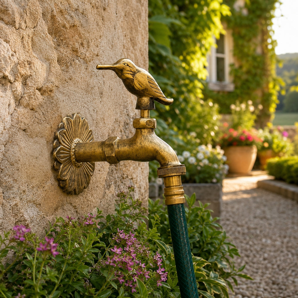 Robinet Extérieur Jardin Moderne Rétro Doré