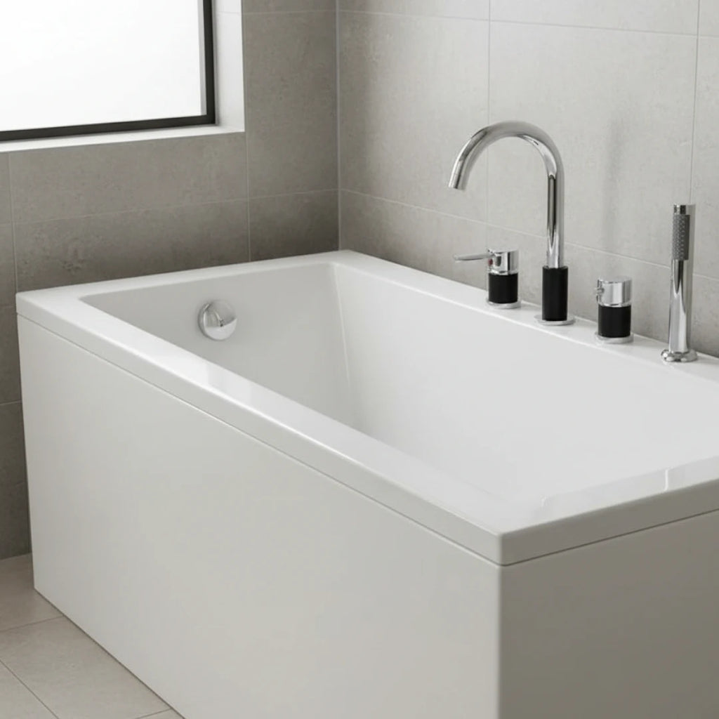 Robinet baignoire encastrable douchette - Argenté - Laiton