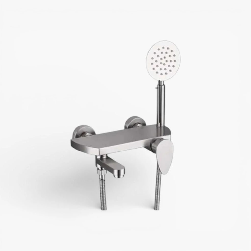 Robinet baignoire minimaliste douchette - Argenté - Laiton