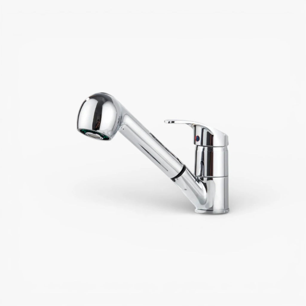 Robinet cuisine évier mitigeur flexible multijet - Argenté - Laiton