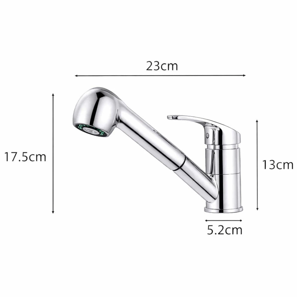 Robinet cuisine évier mitigeur flexible multijet - Argenté - Laiton