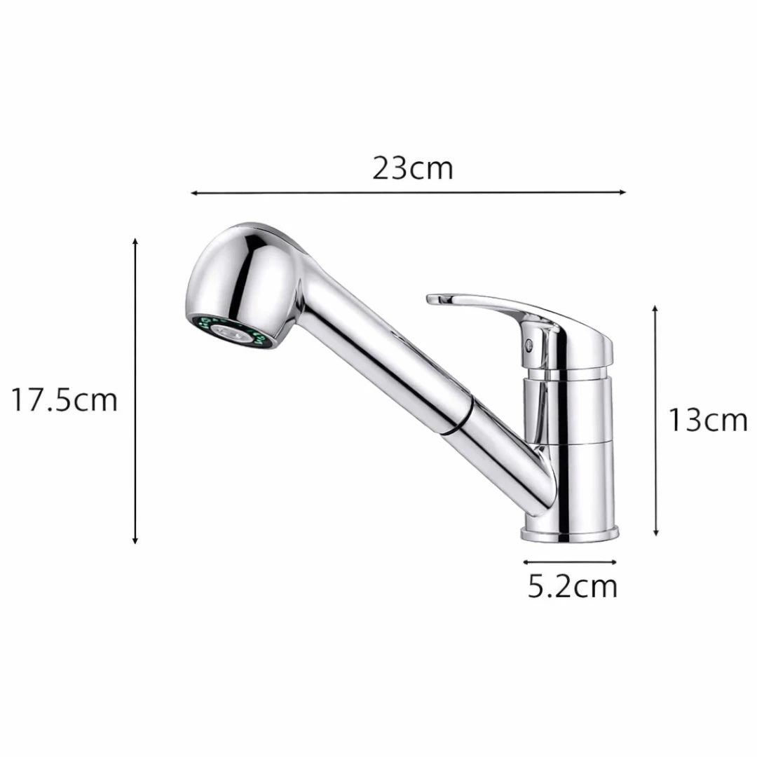 Robinet cuisine évier mitigeur flexible multijet - Argenté - Laiton