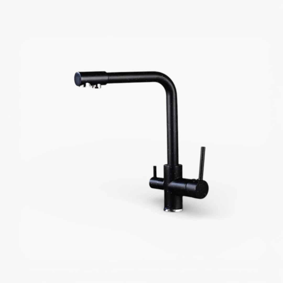 Robinet cuisine évier purificateur d’eau 3 voies - Noir - Laiton