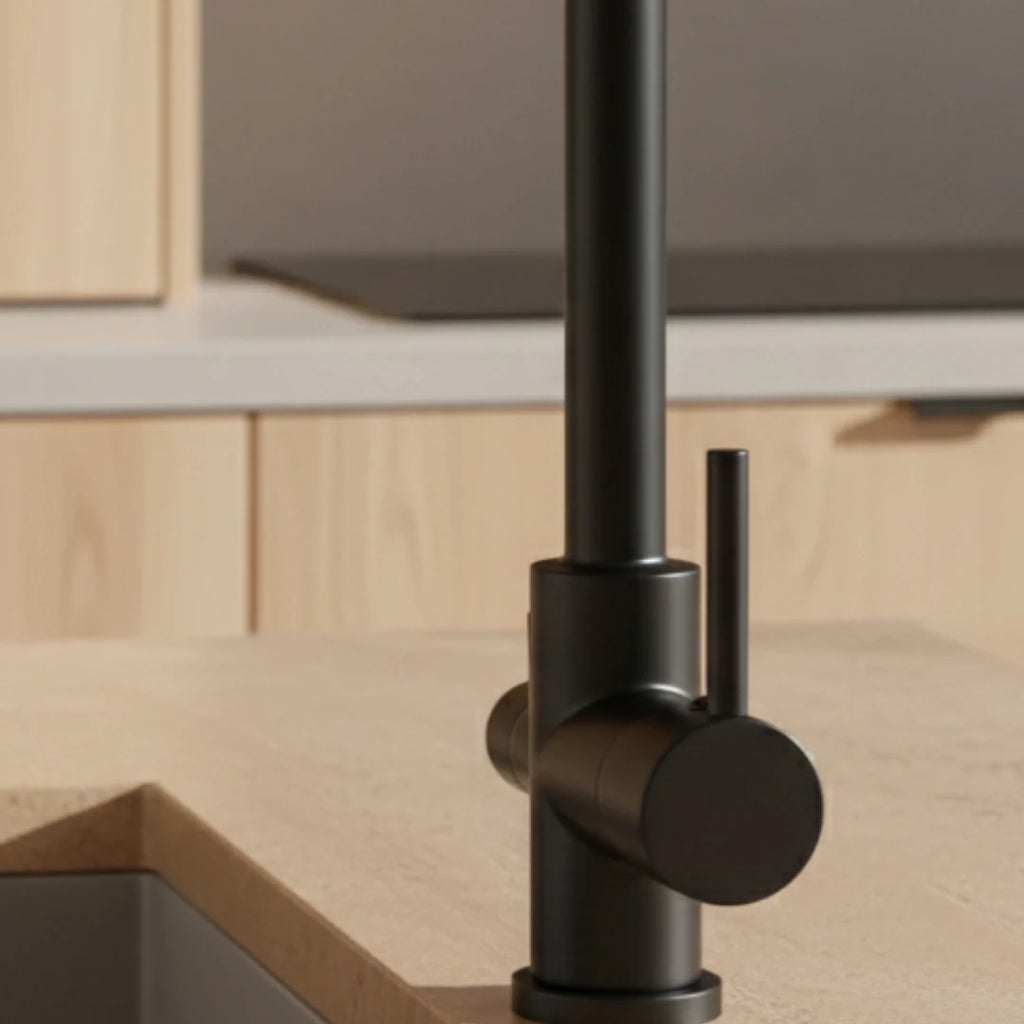 Robinet cuisine évier purificateur d’eau 3 voies - Noir - Laiton