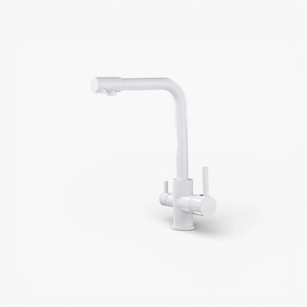 Robinet cuisine évier purificateur d’eau 3 voies - Blanc - Laiton