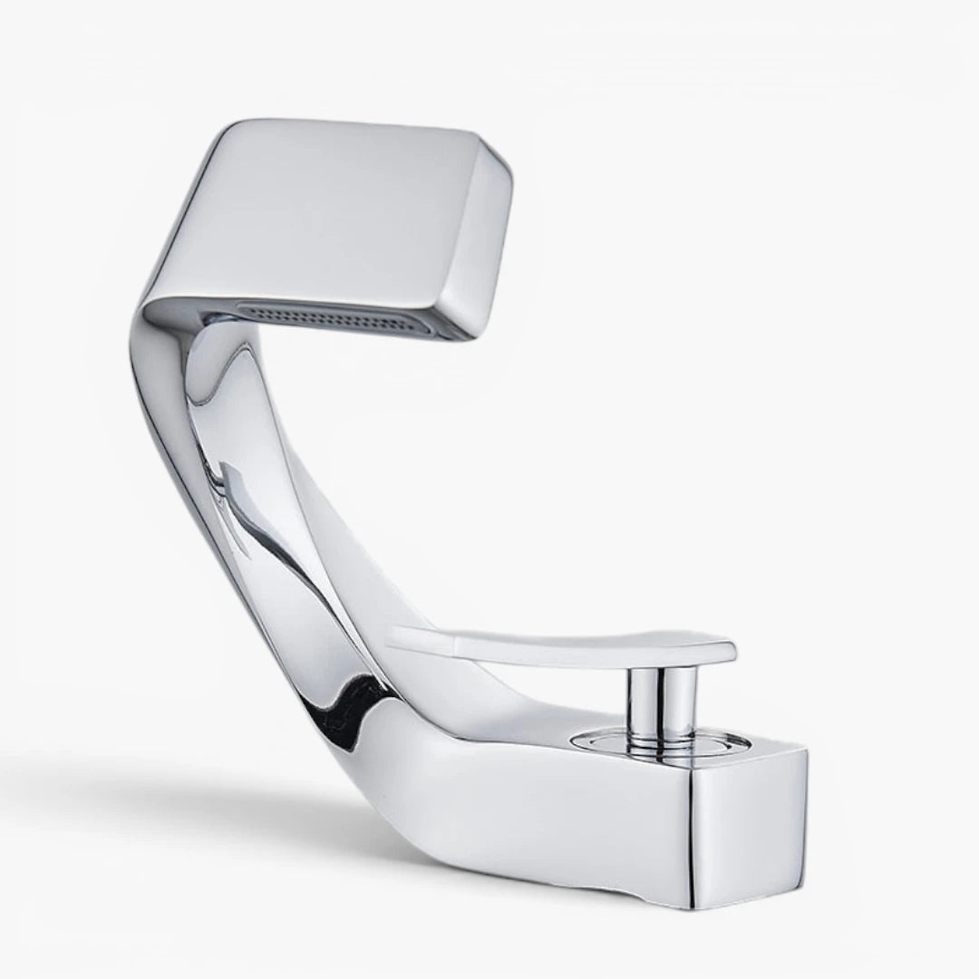 Robinet design incurvé cascade - Argenté - Laiton
