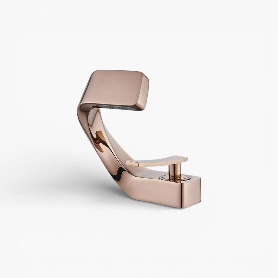 Robinet design incurvé cascade - Doré - Laiton