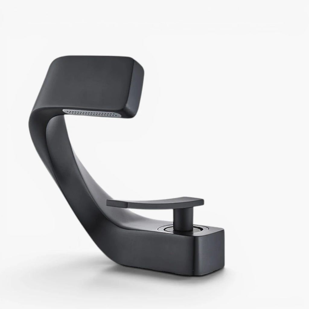 Robinet design incurvé cascade - Noir mat - Laiton