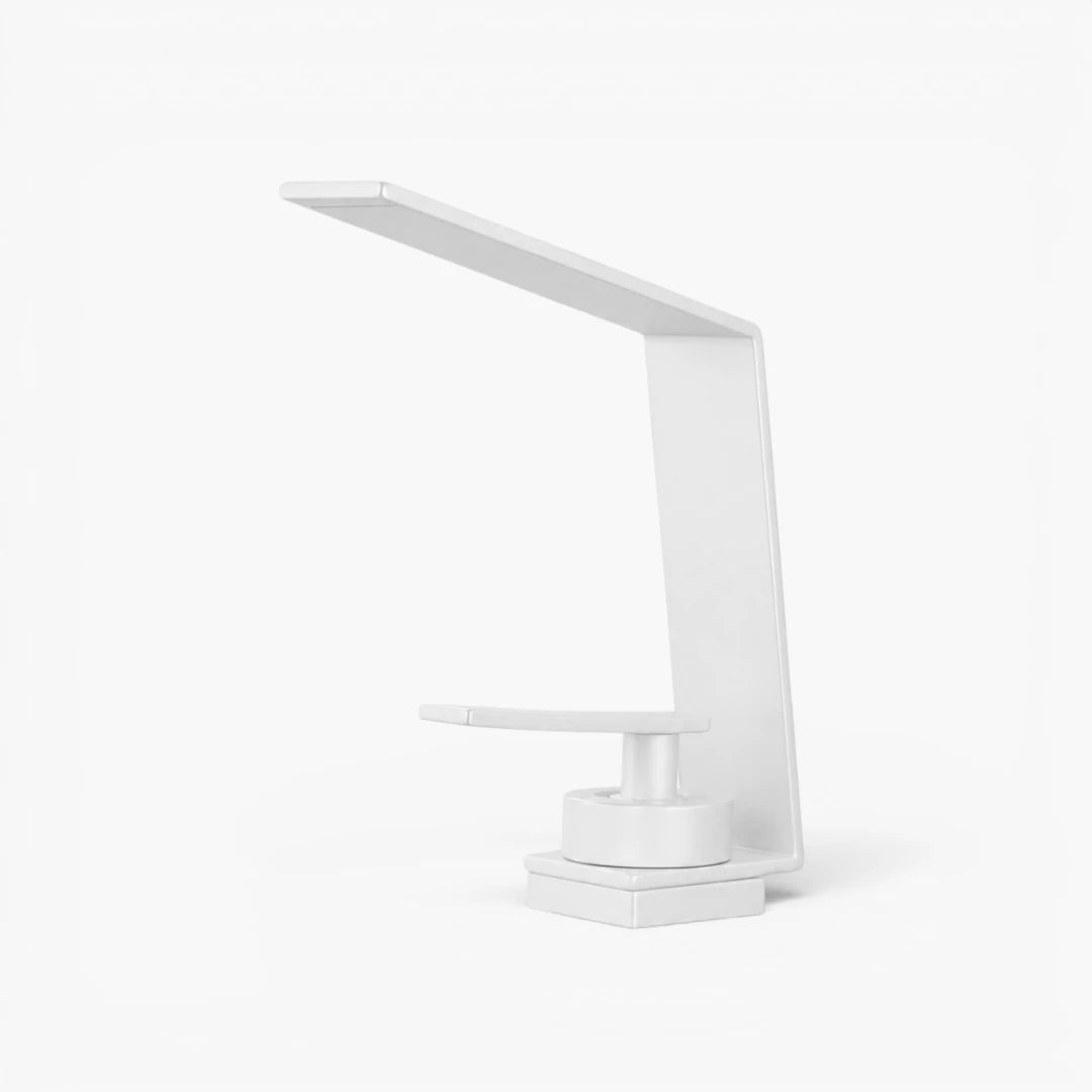 Robinet design lavabo salle de bain cascade - Blanc - Laiton