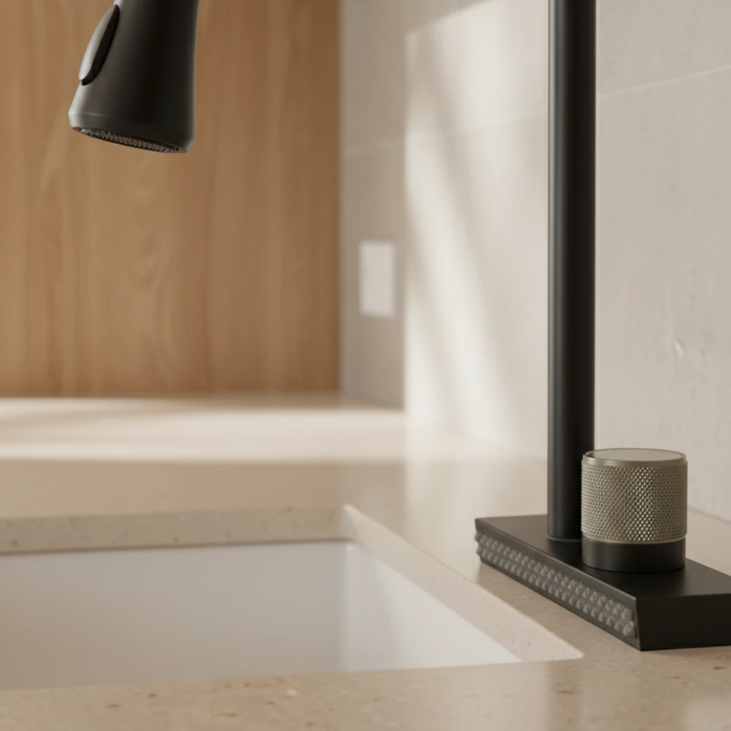 Robinet évier cuisine cascade douchette multijet - Noir