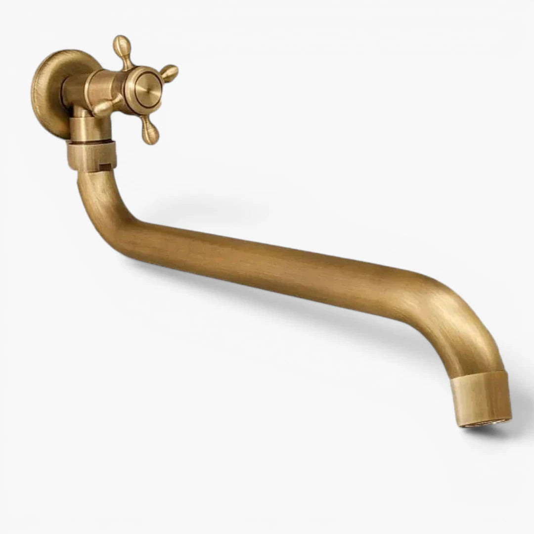 Robinet évier cuisine eau froide pivotant - Doré - Laiton