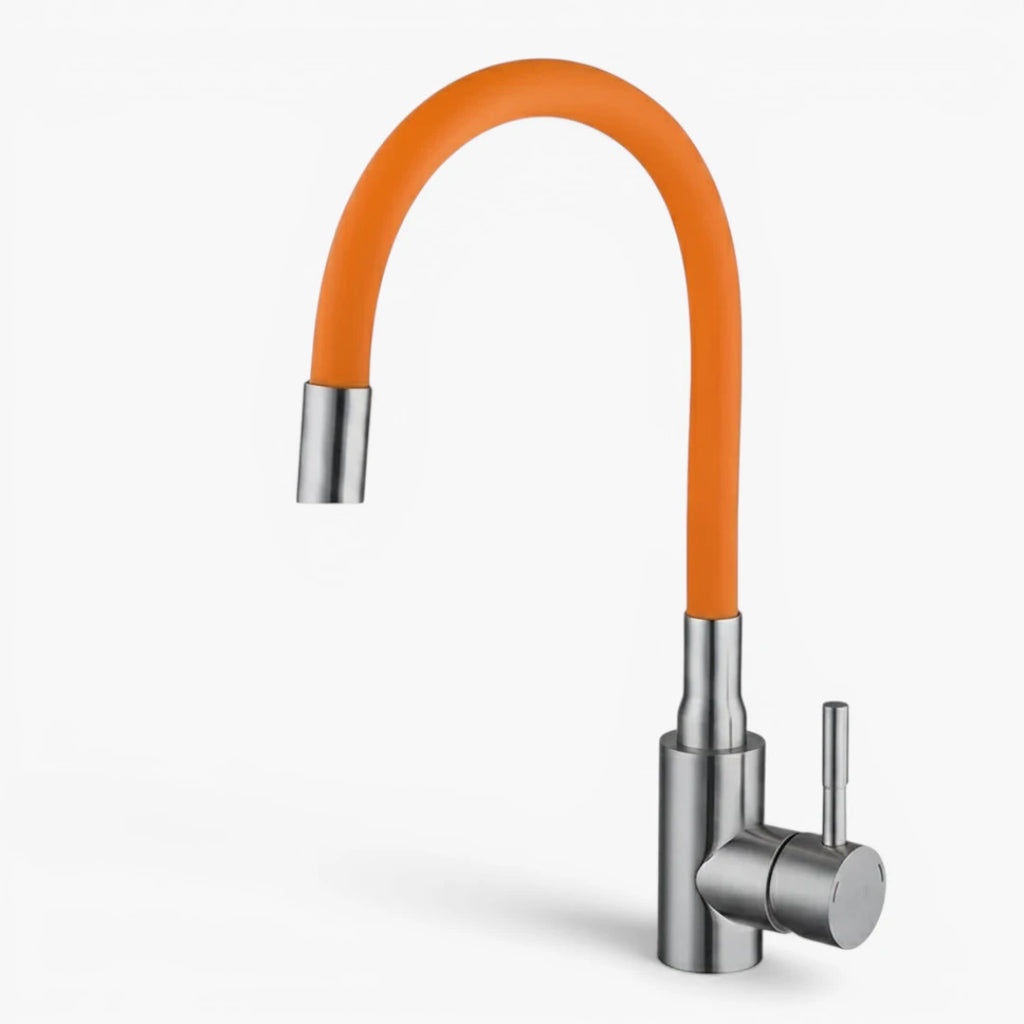 Robinet évier cuisine flexible coloré mitigeur - Argenté