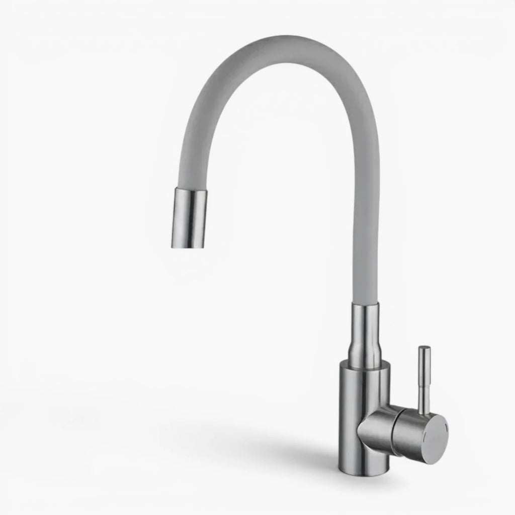 Robinet évier cuisine flexible coloré mitigeur - Argenté
