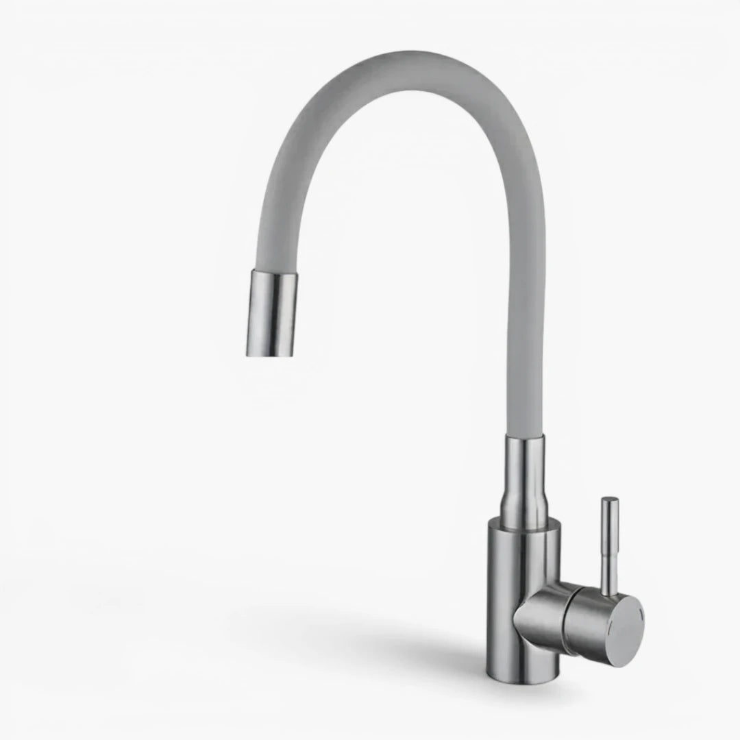 Robinet évier cuisine flexible coloré mitigeur - Argenté