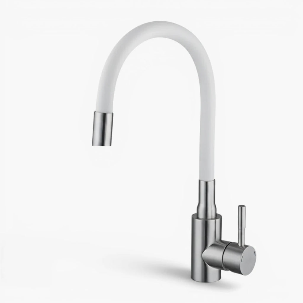 Robinet évier cuisine flexible coloré mitigeur - Argenté