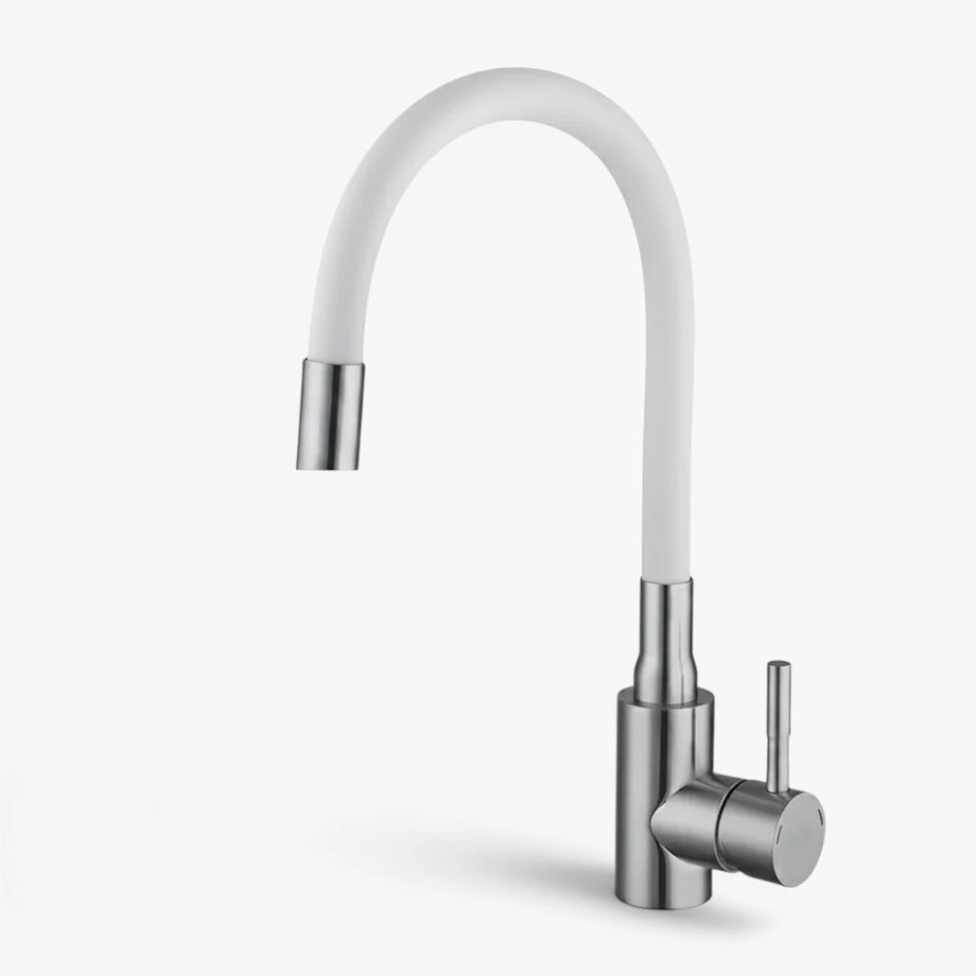 Robinet évier cuisine flexible coloré mitigeur - Argenté
