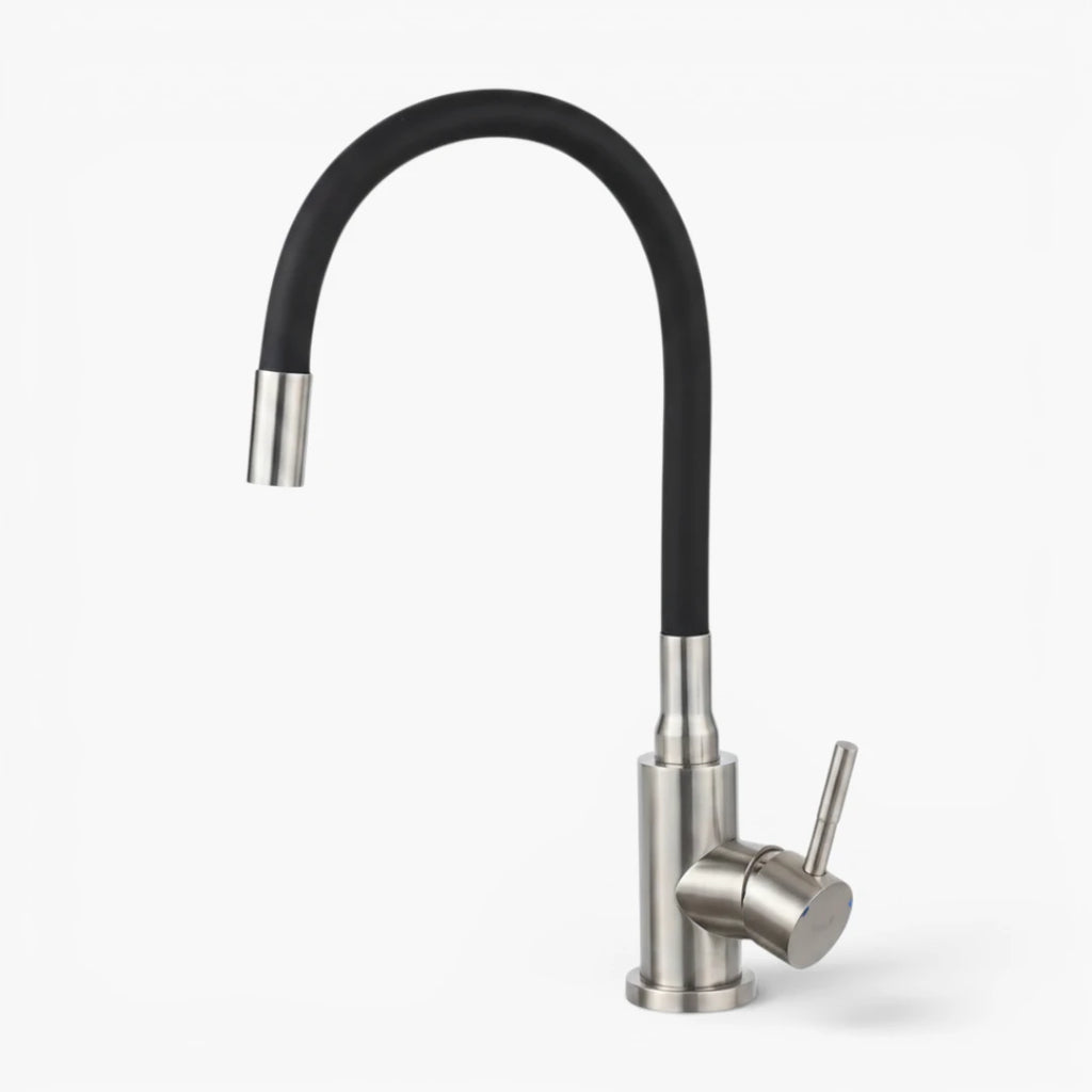 Robinet évier cuisine flexible coloré mitigeur - Argenté