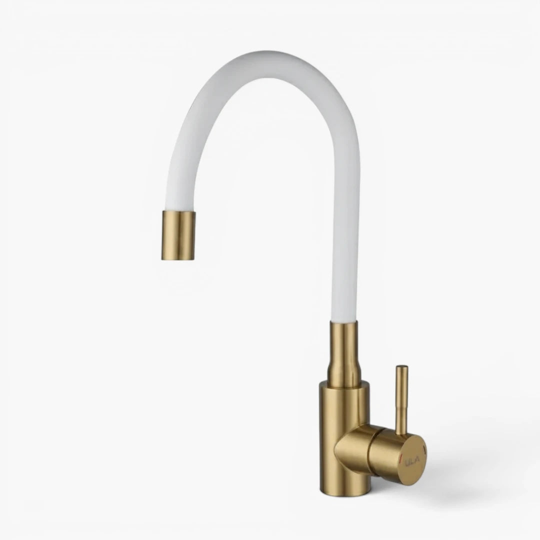 Robinet évier cuisine flexible coloré mitigeur - Doré