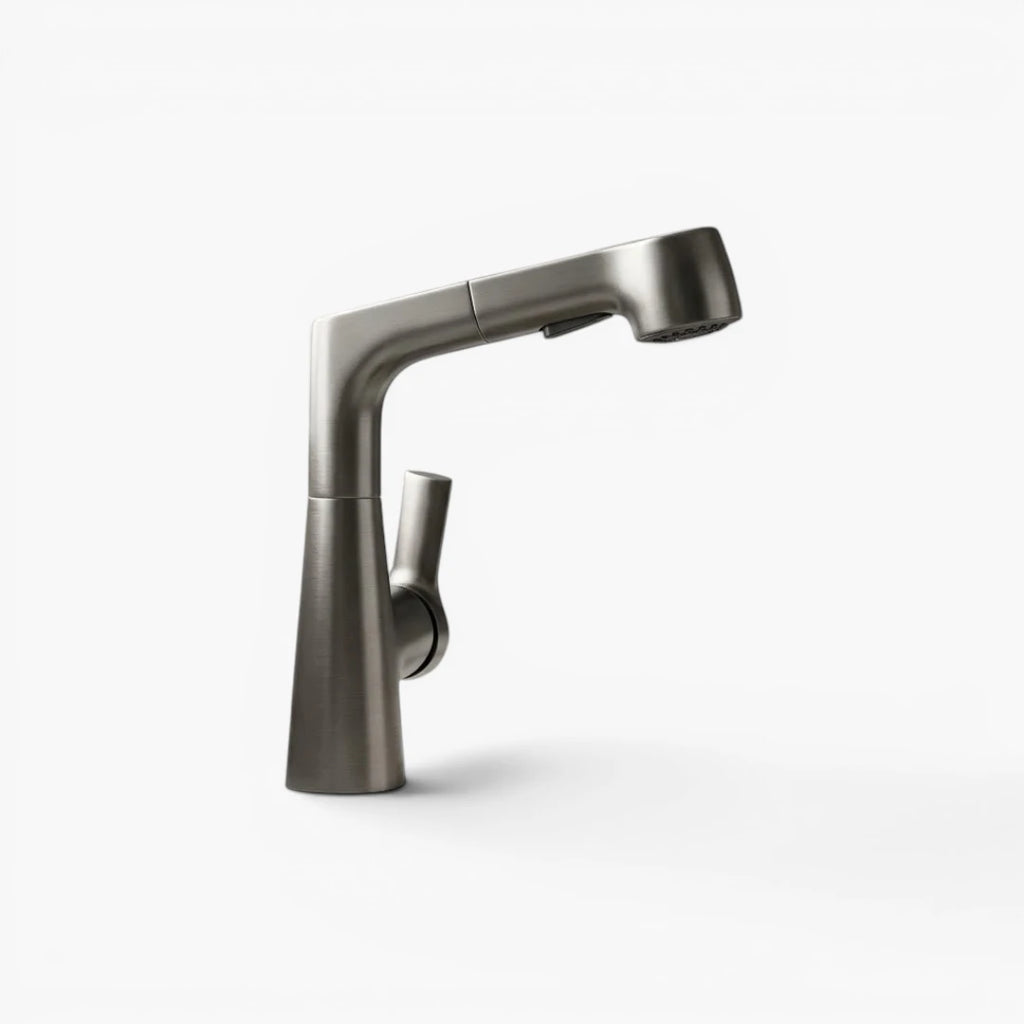 Robinet évier cuisine flexible douchette hauteur réglable - Noir