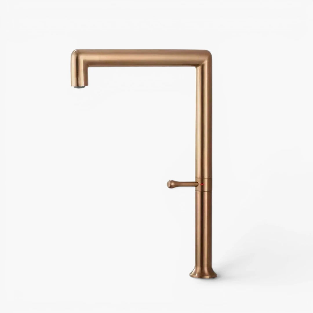 Robinet évier cuisine minimaliste design mitigeur - Doré