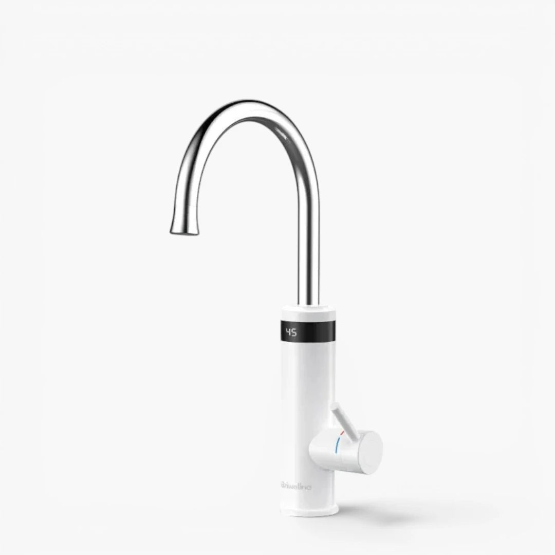 Robinet évier cuisine mitigeur affichage numérique thermostatique - Blanc