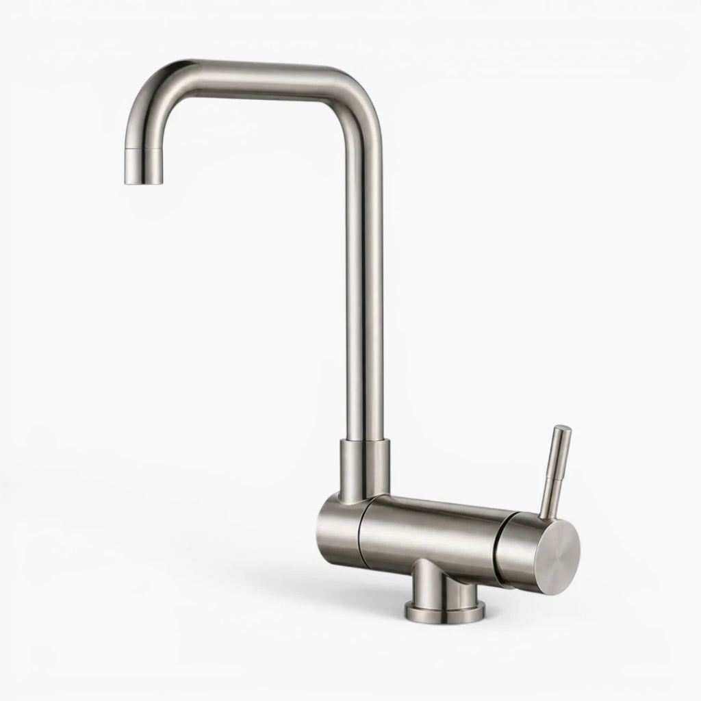 Robinet évier cuisine pivotant pliable mitigeur - Argenté