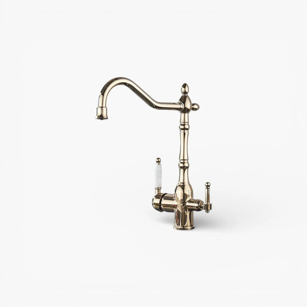 Robinet évier cuisine rétro mitigeur purificateur d'eau - Doré - Laiton