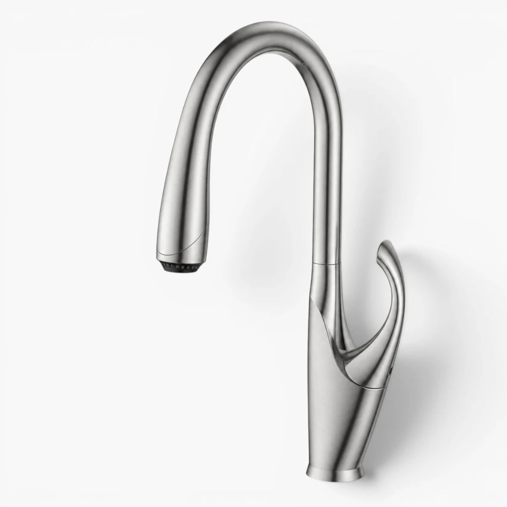 Robinet évier cuisine tactile automatique design flexible douchette - Argenté - Laiton