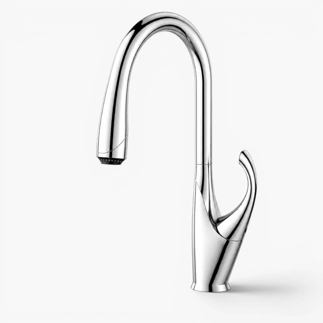 Robinet évier cuisine tactile automatique design flexible douchette - Argenté - Laiton