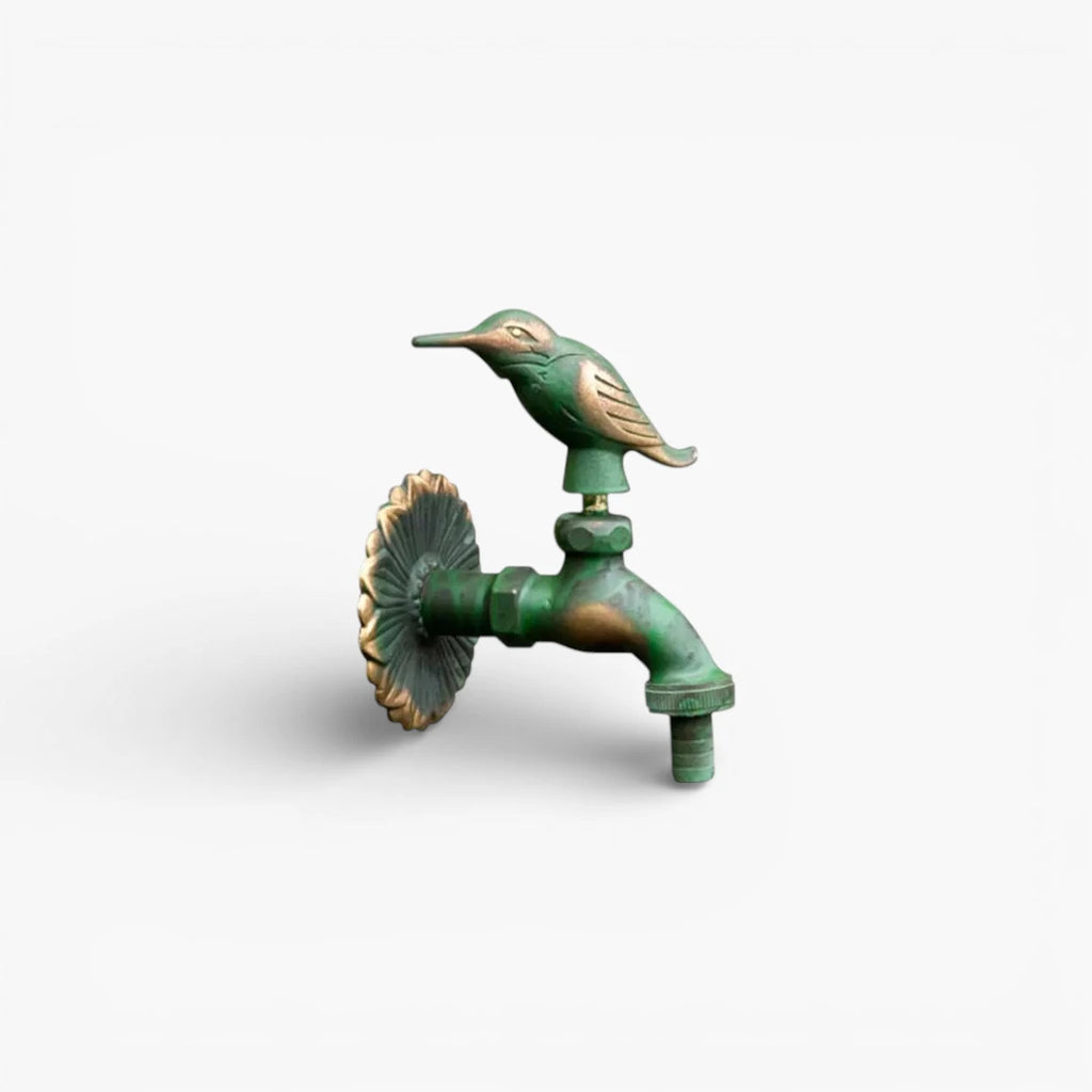 Robinet extérieur de jardin rétro fleur animaux - Vert