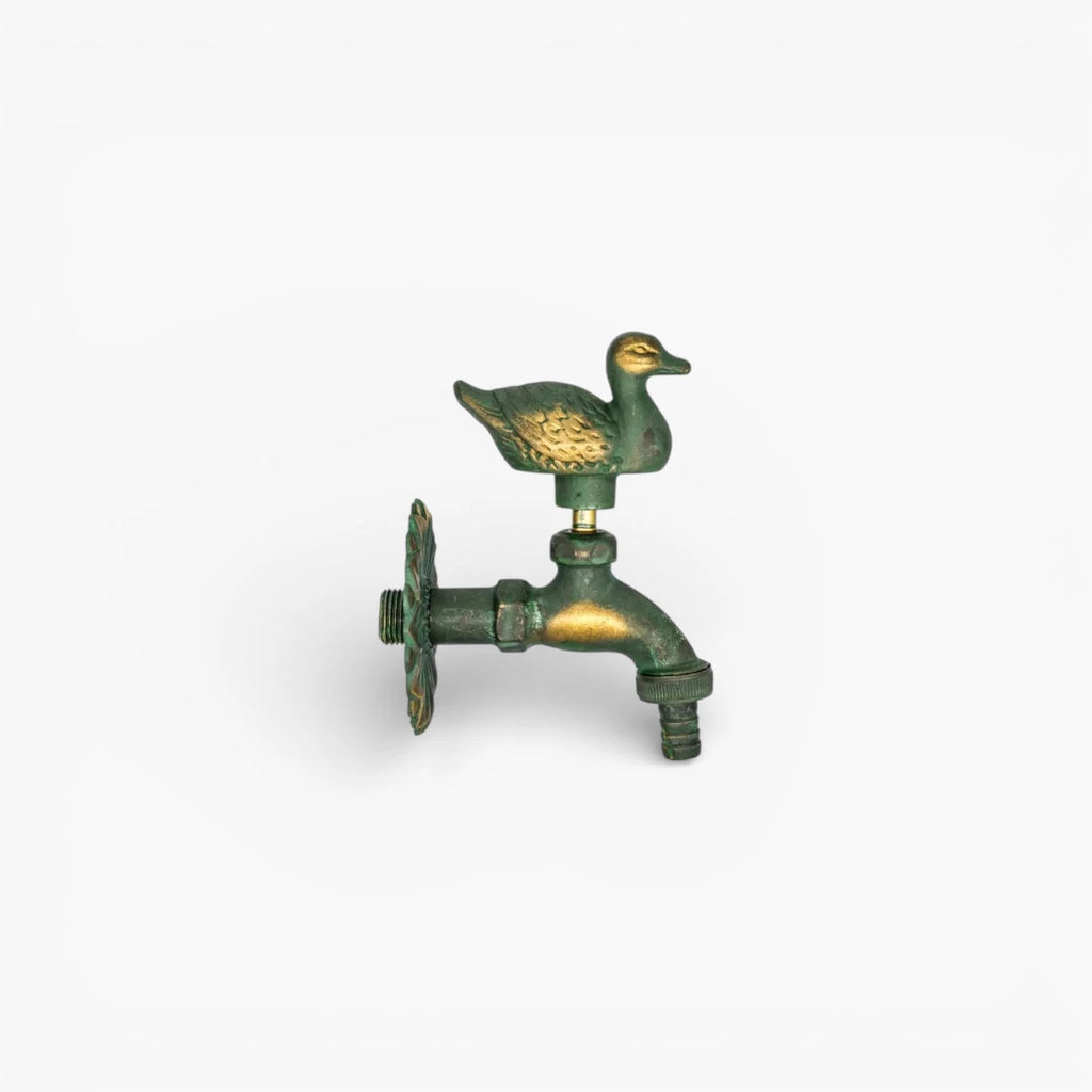 Robinet extérieur de jardin rétro fleur animaux - Vert